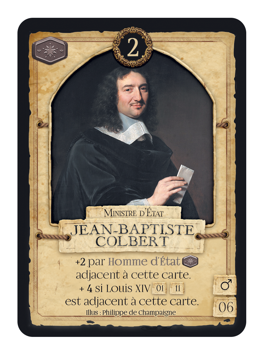 Carte personnage La Cour de Versailles