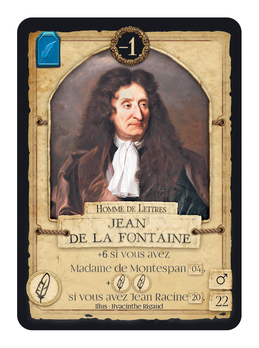 Carte personnage La Cour de Versailles