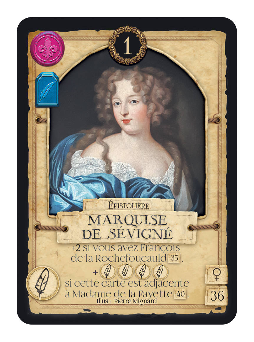 Carte personnage La Cour de Versailles