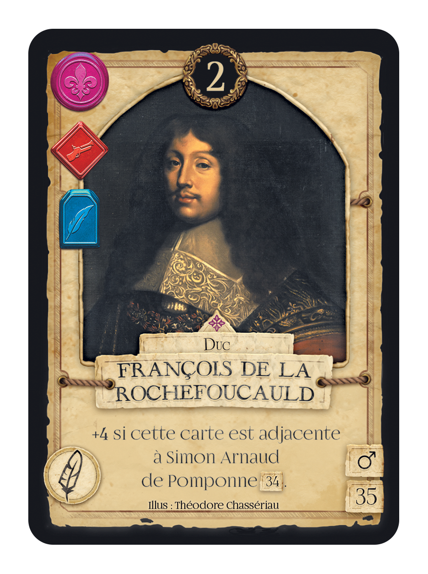 Carte personnage La Cour de Versailles