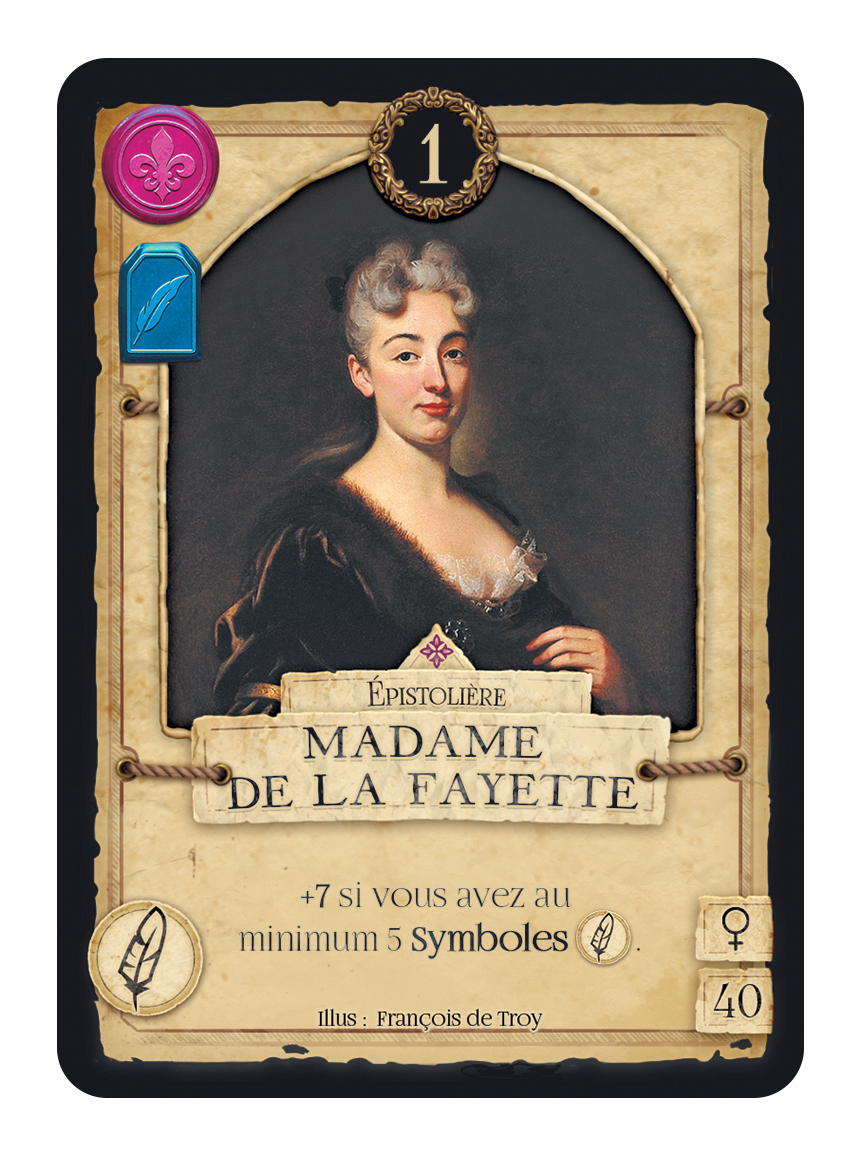 Carte personnage La Cour de Versailles