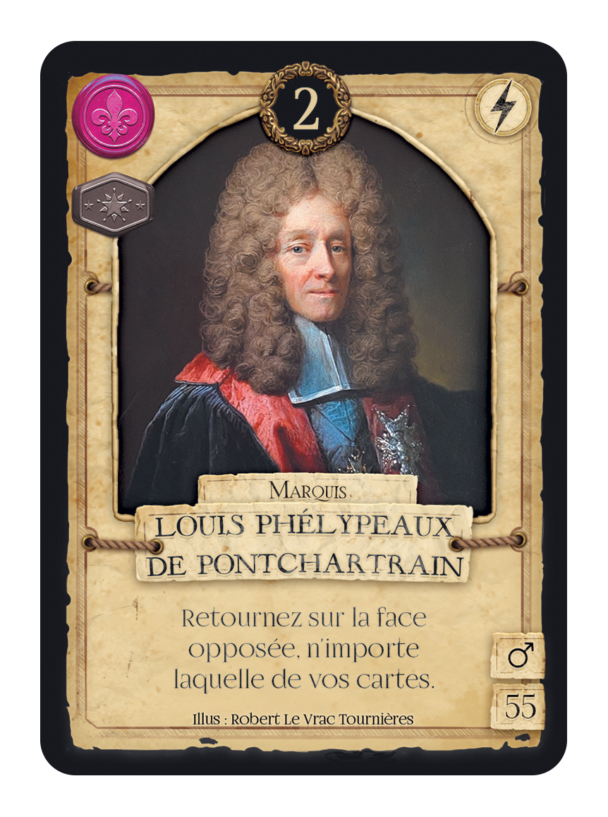 Carte personnage La Cour de Versailles
